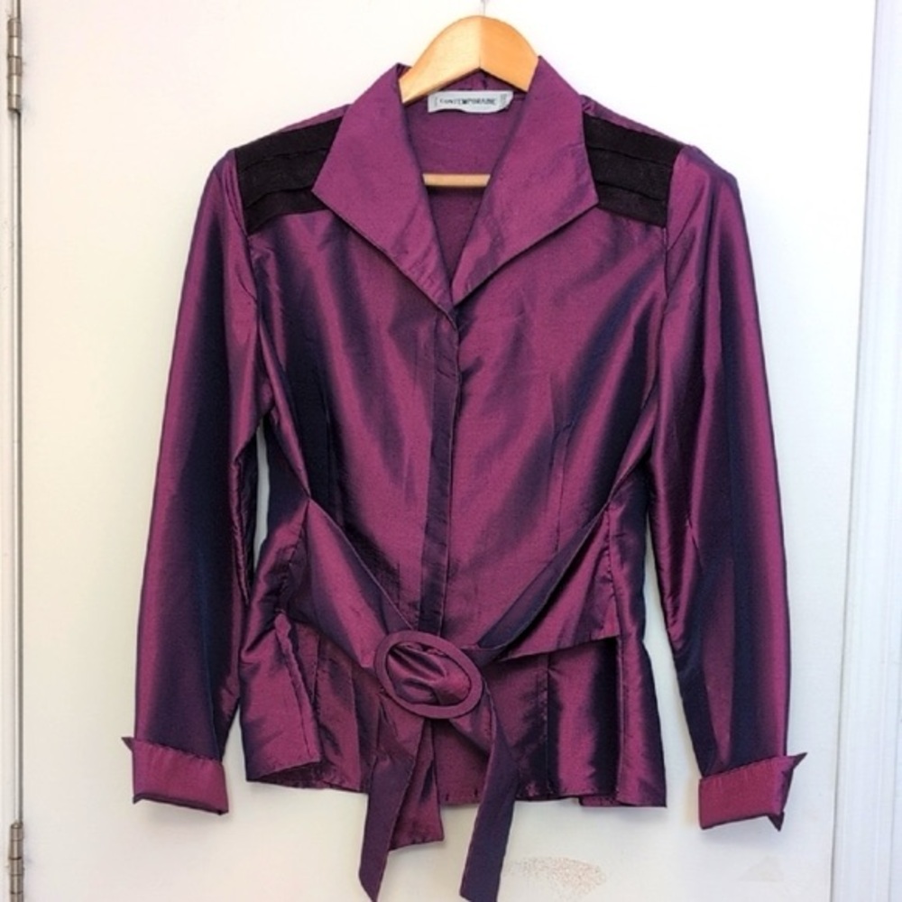 SIMONS PURPLE BUTTON DOWN SHIRT SIZE LARGE
